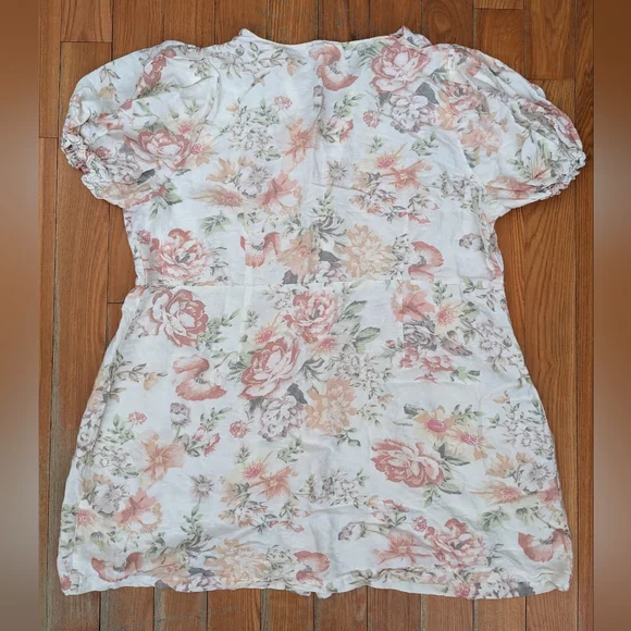 H&M Floral Linen Blend Dress Size XXL - Picture 2 of 8